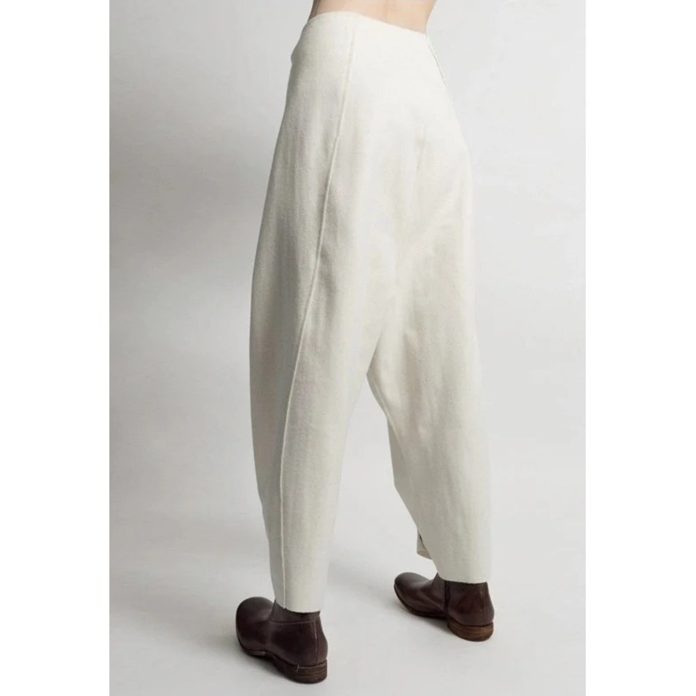 Jluxlabel Size S M Ribbed Knit Ivory Jogger Pull On Harem Pants Stretch Pockets